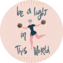 be A Light In This World Cheerleader Sticker