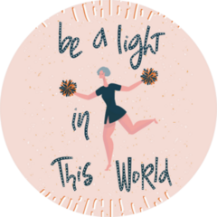 be A Light In This World Cheerleader Sticker