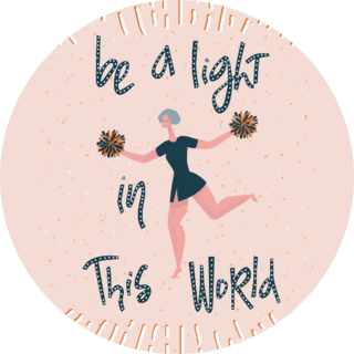 be A Light In This World Cheerleader Sticker