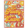 Be Groovy Or Leave! 70s Groovy Lettering Poster Sticker
