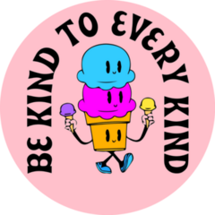 Be Kind Ice Cream Sticker