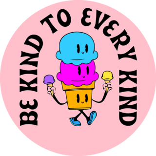 Be Kind Ice Cream Sticker