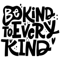 Be Kind To Every Kind Vegan Slogan Sticker 