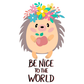 Be Nice, Hedgehog Sticker