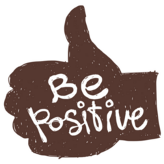Be Positive Thumbs Up Sticker