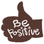 Be Positive Thumbs Up Sticker