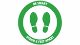 Be Smart Stand 6 Feet Apart Circle Floor Sticker