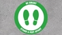 Be Smart Stand 6 Feet Apart Circle Floor Sticker