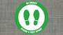 Be Smart Stand 6 Feet Apart Circle Floor Sticker