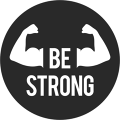 Be Strong Circle Workout Sticker