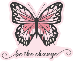 Be the Change Butterfly Sticker