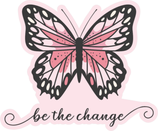 Be the Change Butterfly Sticker