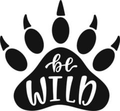Be Wild Bear Claw Sticker