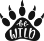 Be Wild Bear Claw Sticker