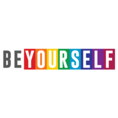 Be Yourself Rainbow Lgbt Pride Lettering Sticker