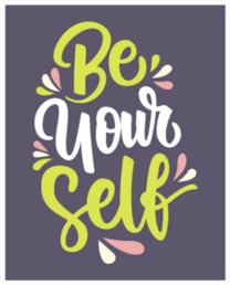 Be Yourself Script Sticker
