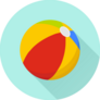 Beach Ball Circle Sticker