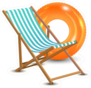 Beach Chair and Tube Sticker