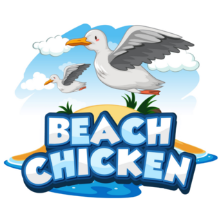 Beach Chicken Seagull Sticker