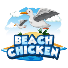Beach Chicken Seagull Sticker