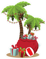 Beach Christmas Sticker