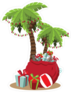 Beach Christmas Sticker