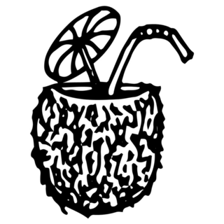 Beach Cocktail Coconut Sticker