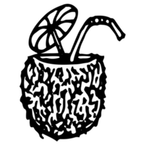 Beach Cocktail Coconut Sticker