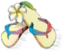 Beach Composition Flip Flops Sticker