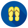 Beach Flip Flops Icon Sticker