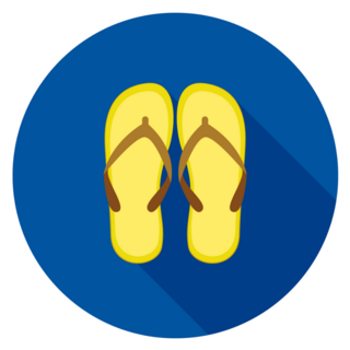 Beach Flip Flops Icon Sticker