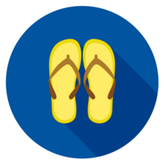 Beach Flip Flops Icon Sticker
