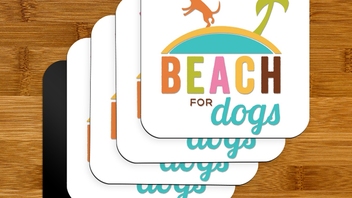 Beach For Dogs Rounded Corners Magnet