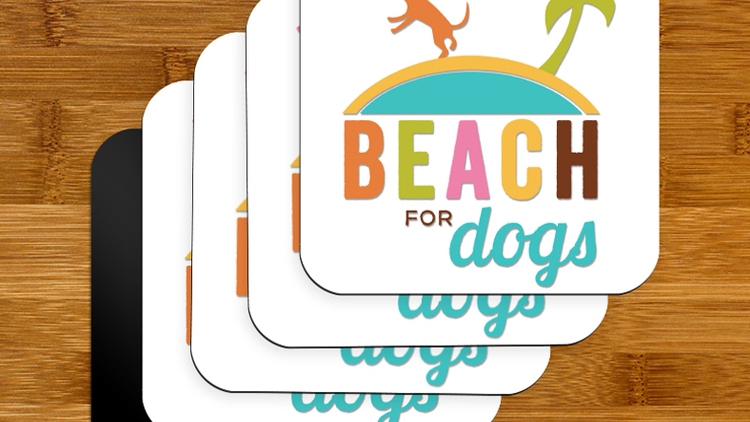 Beach For Dogs Rounded Corners Magnet
