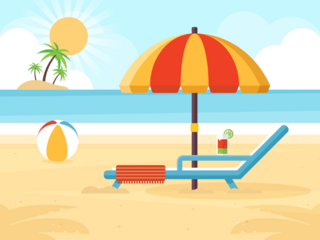 Beach Landscape Sticker
