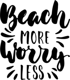 Beach More Worry Less Sticker