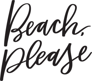 Beach Please Text Sticker