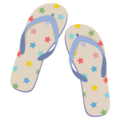 Beach Star Flip-flops Sticker
