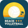 Beach Sunset Volleyball Sticker