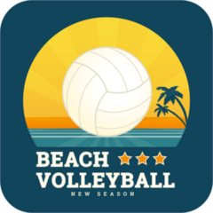 Beach Sunset Volleyball Sticker