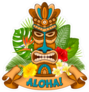 Beach Tiki Tribal Wooden Mask Aloha Sticker