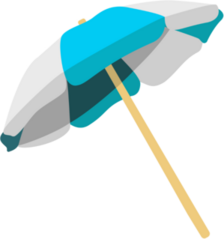Beach Umbrella Illustration Sticker