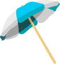 Beach Umbrella Illustration Sticker