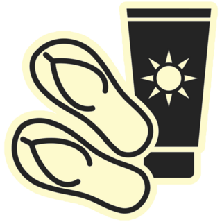 Beach Vacation Flip Flops Sticker