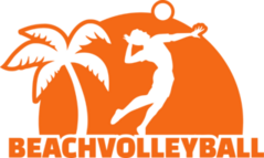 Beach Volleyball Player With Palm Tree Sticker
