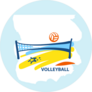 Beach Volleyball Stylized Sticker
