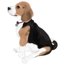 Beagle Art Sticker