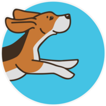 Beagle Blue Logo Sticker