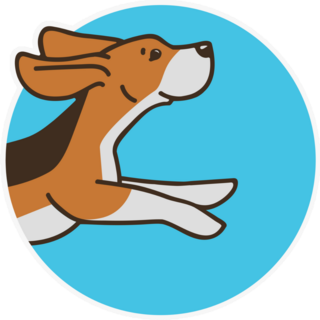 Beagle Blue Logo Sticker