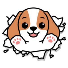 Beagle Break Through Sticker